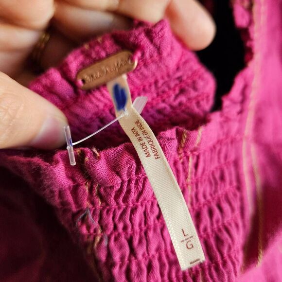 Free People Seratonin Smocked Blouse - Picture 8 of 9